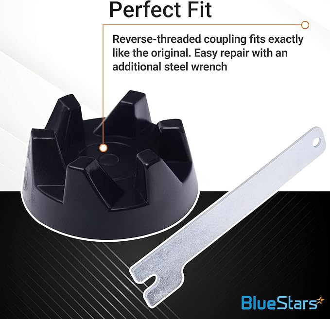 Ultra Durable 9704230 Blender Drive Coupler with Spanner Kit Replacement Parts by BlueStars Easy to Install Exact Fit for KitchenAid KSB5WH KSB5 KSB3 Blenders Replaces WP9704230VP WP9704230