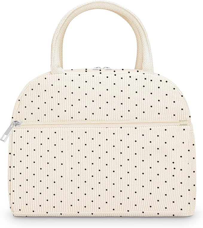 DALINDA Corduroy Lunch Bag Lunch Box for Women Men,Cute Insulated Lunch Bags,Water-Resistant Cute Cooler Lunch Tote Bag, Reusable LunchBox Large Capacity for Work Travel Picnic