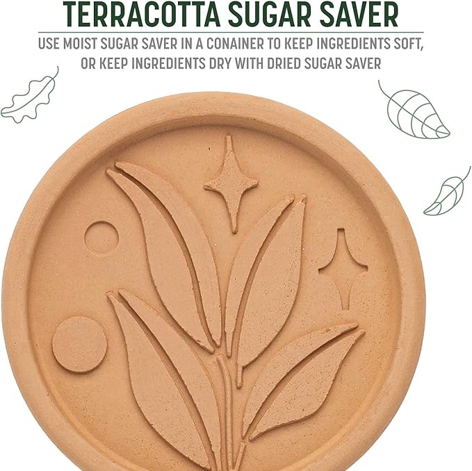 Goodful Brown Sugar Saver and Softener Disc with Airtight Storage Container, Multiple Uses for Food Storage Containers, Reusable and Food Safe, 1-Quart Container with Sugar Saver Disk