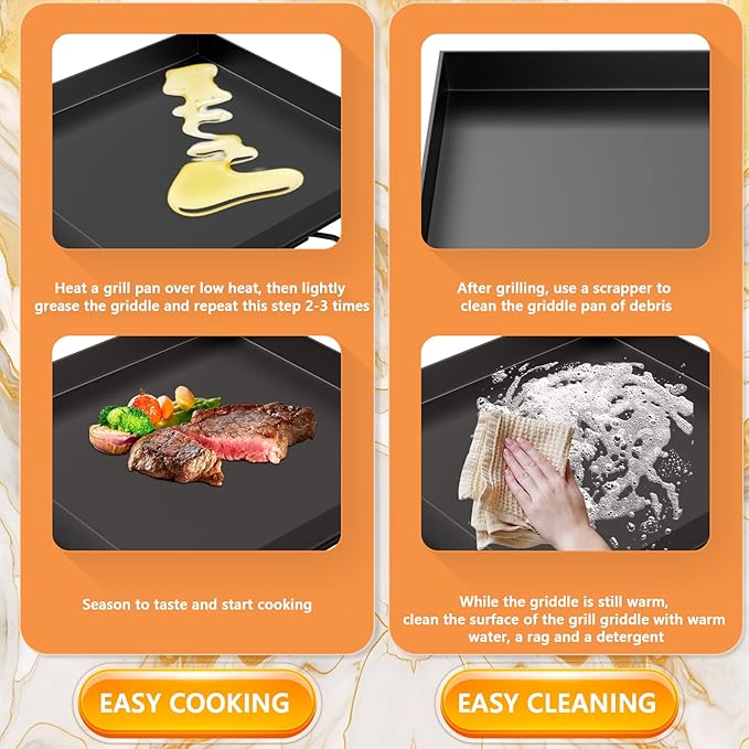 Flat Top Griddle for Camp Chef Professional Pro 60x, Expedition 2X, Yukon, Pioneer 14, Explorer, Outdoorsman, Accessories for Camp Chef Griddle 14" Cooking Systems & Sidekick 1&2 Burner Stove,14" x16"