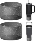 WUQID 2 Pack Bling Silicone Boot Compatible with Stanley Quencher Adventure 40oz & Stanley IceFlow 20oz 30oz, Reduces Dents Protective Silicone Water Bottle Bottom Cover Sleeve