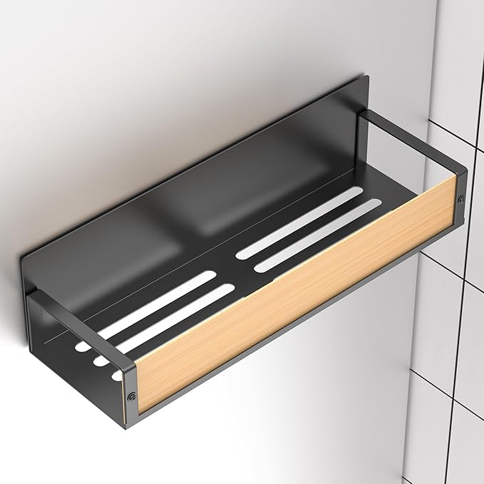 2 Pack Magnetic Spice Storage Rack Organizer for Refrigerator and Oven, Wood Fridge Organizers and Storage