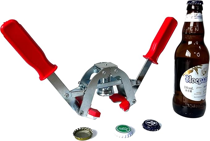 Manual Beer Bottle Capper Tool with 150 count Beer Bottle Caps,26mm Beer Corking Machine for Home Brewing（Crown Cap WN005）