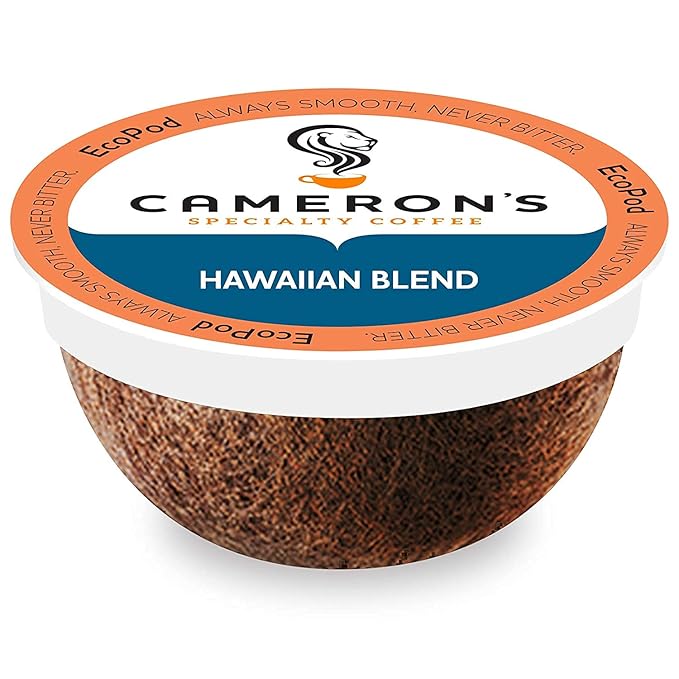 Cameron's Coffee Single Serve Pods, Hawaiian Coffee Blend, 24 Count (Pack of 4)