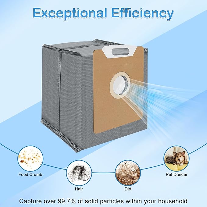 10 Pack G40 Dust Bags Replacement for Eufy G35+, G40+, G40 Hybrid+ Auto-Empty Station Robot Vacuum Dust Bags Kit, Large Capacity Disposable Replacement Bag