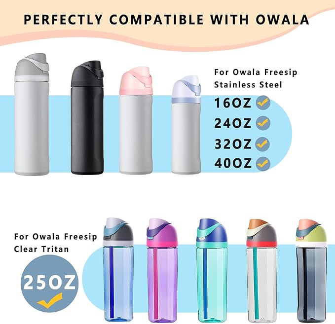 Replacement Lid for Owala Freesip Water Bottle, Compatible with Owala Lid and Cap, Premium Accessories for 16oz 24oz 32oz 40oz Bottles,Leak-Proof,BPA-Free