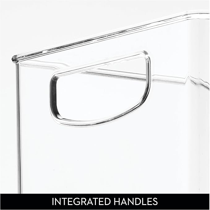 iDesign Stackable Clear Plastic Bin - Kitchen Organizers and Storage for Fridge and Pantry