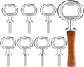 Metal Bottle Opener Kit Blank Bottle Opener Stainless Steel Open Inserts Hardware for Wedding Wine Party DIY Project Craft Wood Turning(Silver,7 Pieces)