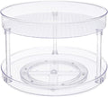 Amazon Basics 2 Tier Lazy Susan Turntable Organizer, 12" Diameter, Clear