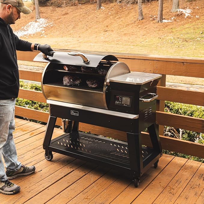 recteq Pellet Grill - Deck Boss 800, Pellet Smoker Grill, Wi-Fi-Enabled, Electric Pellet Grill, Deck Boss + BBQ Master Bundle