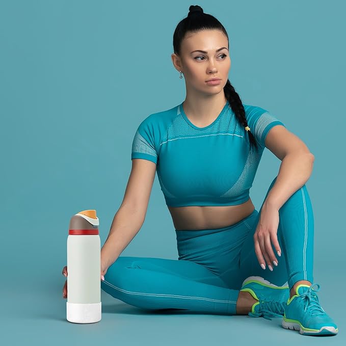 2PCS Glitter Silicone Boot for Owala Water Bottle, Anti-Slip Protective Sleeve for Owala Twist,FreeSip and Flip Stainless Steel Water Bottle, BPA-Free, Dishwasher Safe, Accessories