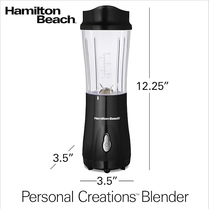 Hamilton Beach 51101B Personal Blender with Travel Lid, Black