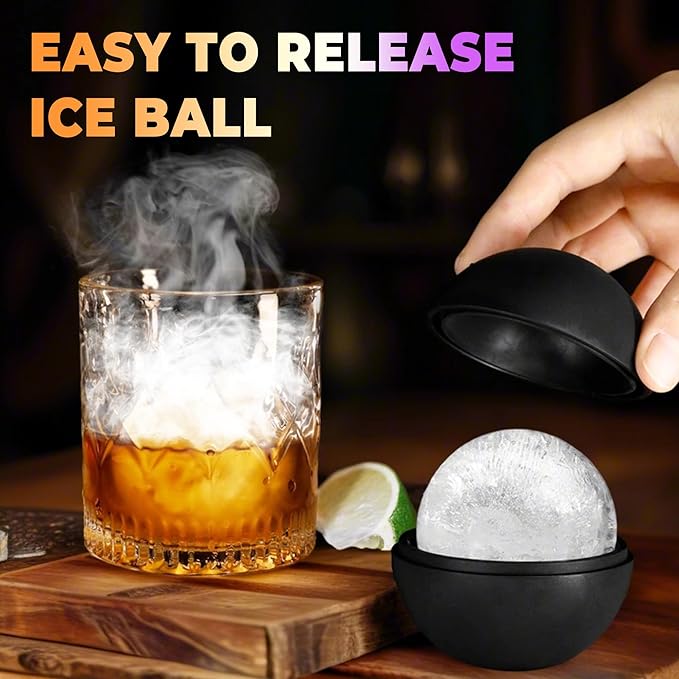 Electric Whiskey Smoker Kit, Luxurious Wooden Box, Heartfelt Father's Day Gifts, with 4 Wood Chips, Torch, Ice Molds, Recipe, Stones, Old Fashioned Bourbon Cocktails Smoker, Gifts for Men (No Butane)