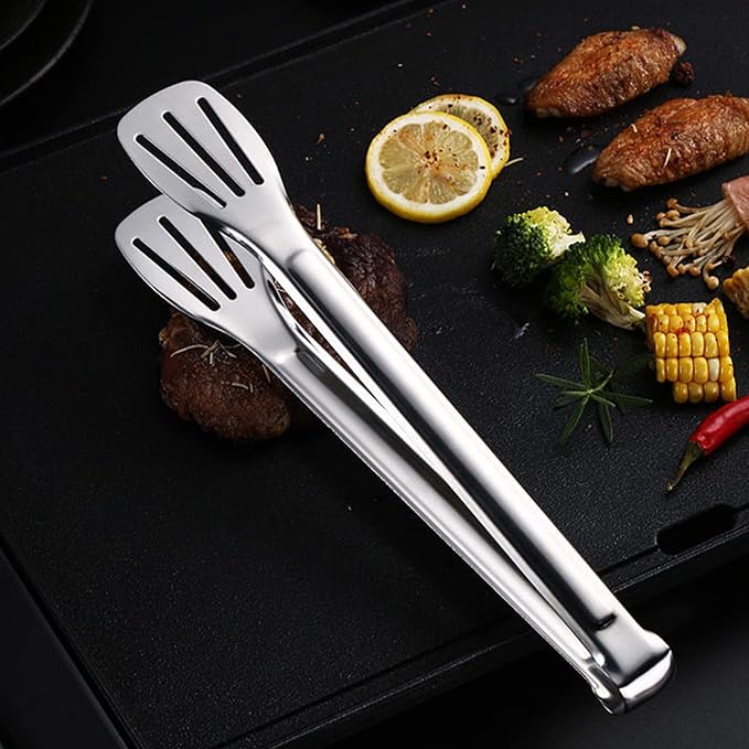2 Pack Kitchen Tongs Stainless Steel Locking Cooking Barbecue Grilling Food Tongs Kitchen Clamps Sturdy High Resistant Heat Tongs (4PC (7inch,9inch,12inch,14inch))