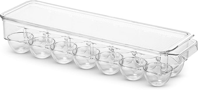 Set Of 8 Refrigerator Pantry Organizer Bins - Clear Food Storage Baskets for Kitchen, Countertops, Cabinets, Fridge, Freezer, Bedrooms, Bathrooms - Stackable Plastic Household Storage Containers