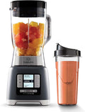 Calphalon Blender, 24-Oz Portable Blend-n-Go Smoothie Cup, ActiveSense 1200-Watt Motor, Dark Stainless Steel
