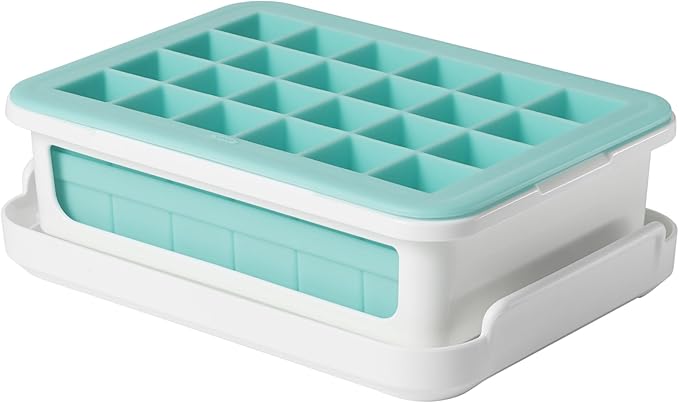 OXO Good Grips Silicone Small Ice Cube Tray with Lid | Ideal for Cocktails