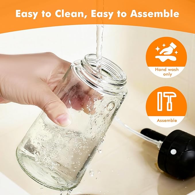 Oil Sprayer for Cooking,470ml Cooking Olive Oil Sprayer and Oil Dispenser 2 In 1, Food-grade Glass Oil Spray Bottle Mister for Air Fryer, BBQ, Griddle (Black+transparent glass and color label)