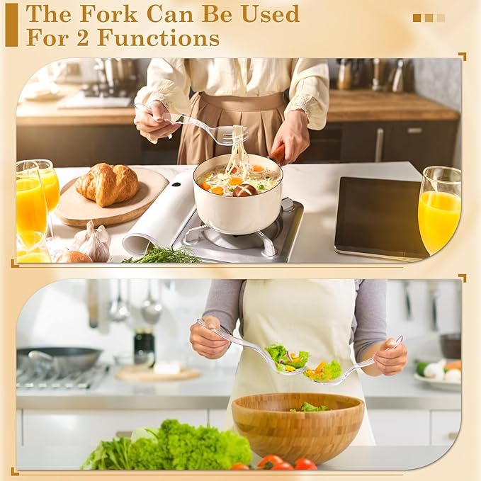 72Pcs Serving Utensils 9'' Large Plastic Serving Utensils Set Serving Spoons for Buffet Clear Disposable Plastic Tongs Heavy Duty Slotted Spoons/Forks Supplies for Party Food Salad Noodles Soup