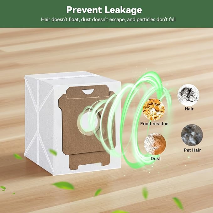 6 Pack 104 Vacuum Bags for iRobot Roomba 104/105 Combo, Plus 405 (G181)(G185), Max 705 Vac, Max 705 Combo, 105 Vac, Plus 504 Vac, Plus 505 Combo, Q052 | Disposable Dirt Disposal Bag for AutoEmpty Dock