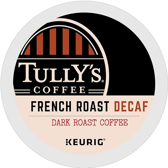 Tully's Coffee French Roast Decaf, Keurig Single-Serve K-Cup Pods, Dark Roast, 96 Count