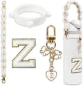 Cute Letter Charm Set Compatible with Owala Water Bottle 24 oz, 32 oz, 40 oz, Owala Kids, Owala Coffee Tumbler, Owala FreeSip – Includes Handle Strap, for Owala Accessories & Stanley Cup Accessories