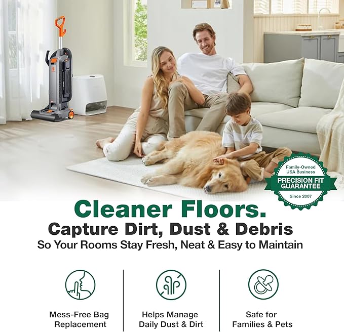 30 Replacements for Hoover HushTone Canister Vacuums Bags Part # AH10243, Fits Models: CH54013, CH54015, CH54113 & CH54115 (30 PACK) by Think Crucial