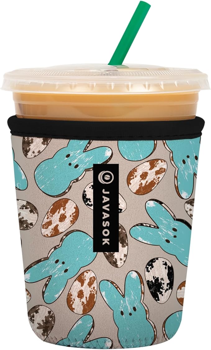 Sok It JavaSok Iced Coffee & Cold Soda Insulated Neoprene Cup Sleeve (Hanging With My Peeps, Small: 16-20oz)