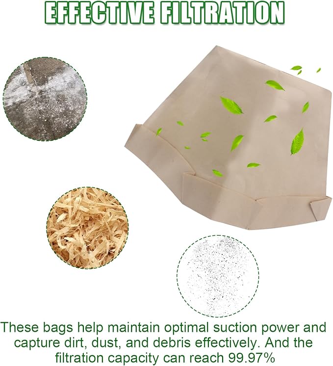 Aillsa Type BP Bags (15 pcs) for Hoover BackPack Vacuum Cleaner C2401 & Shoulder Vac Pro Commercial, Paper Replacement Vacuum Cleaner Bags
