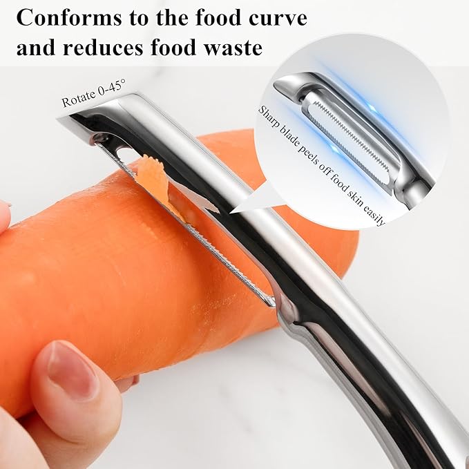 LIIGEMI Premium Stainless Steel Vegetable Peeler,I Sharp Potato Peeler for Kitchen,Practical and Comfortable Stainless Steel Veggie Peeler Machine