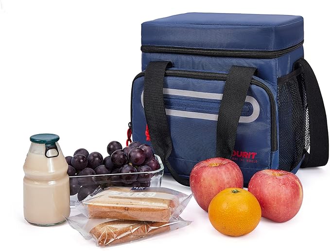 TOURIT Large Lunch Bag 14L Insulated Lunch Box Lunch Cooler for Men Women Work, Black