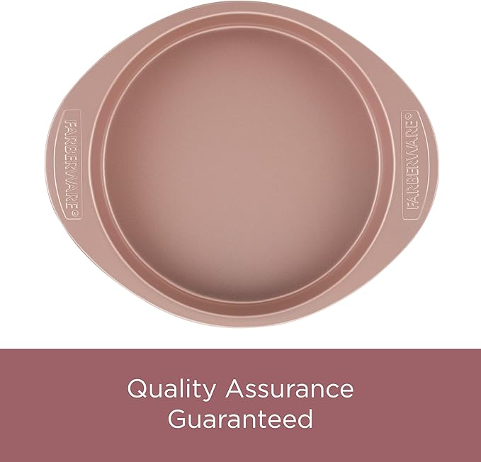 Farberware 47776 Nonstick Bakeware, Nonstick Muffin Pan / Cupcake Pan - 12 Cup, Rose Gold Red