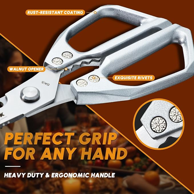 Huusk Kitchen Scissors and Potato Peelers Set, Multifunction Japanese Vegetable Peeler for kitchen, Stainless Steel Cooking Kitchen Shears with Fruit Peeler for Carrot, Veggie, Cucumber, Apple