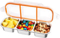 Bandesun Stainless Steel Snack Containers for Kids & Adults, 1 Pack Leek Proof Metal Bento Lunch Box with with lids, Lunchable Containers for Travel, School, Home - Stackable Bento Snack Box