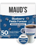 Maud's Blueberry Flavored Coffee Pods, 50 ct, Medium Roast Flavored Coffee in Recyclable Single Serve Pods – 100% Arabica Beans, Compatible with Keurig K Cups Maker