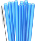 Dakoufish Replacement Straw for Stanley|Owala|Simple Modern 40oz 30oz Tumbler,10 Pack 12 Inch Dark Blue Reusable Straws With Cleaning Brush for Stanley Cup Accessorie,BPA Free,Dishwasher Safe