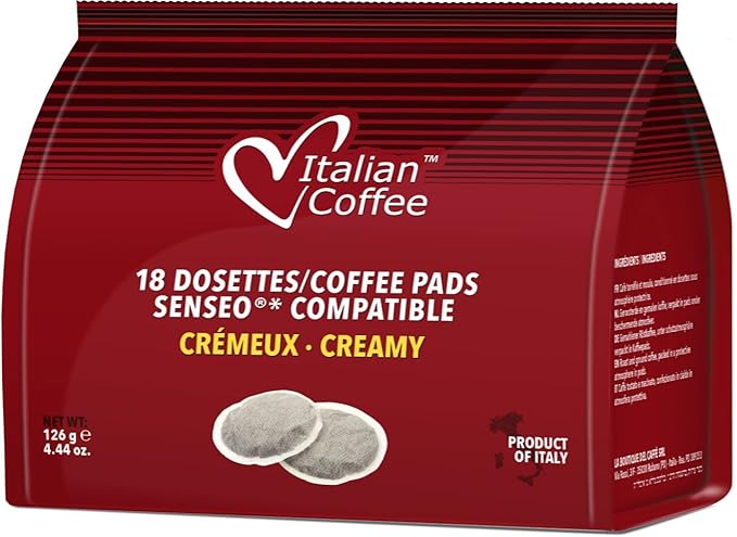 Italian Coffee For Espresso Lovers Italian Coffee pads compatible with Senseo machines (3 Flavors mix, 54 pads)