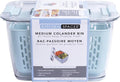 Kitchen Spaces Colander Bin, Produce Saver, Fridge Organizer With Lid, Wash, Strain and Store, Great for Refrigerator, Freezer and Pantry, Medium, Blue, Pack of 1