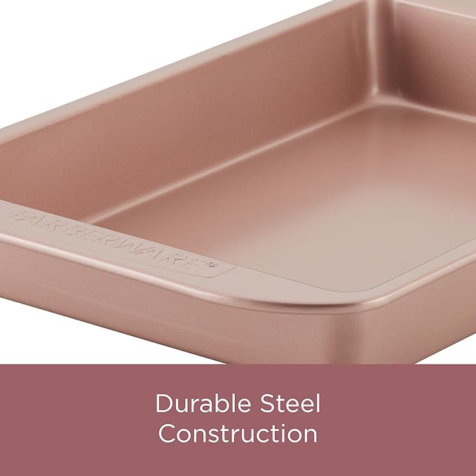 Farberware 47776 Nonstick Bakeware, Nonstick Muffin Pan / Cupcake Pan - 12 Cup, Rose Gold Red