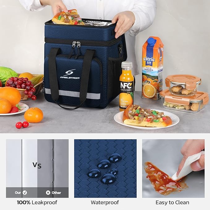 Maelstrom Lunch Box for Men,Insulated Lunch Bag Women/Men,Leakproof Lunch Cooler Bag, Lunch Tote Bag