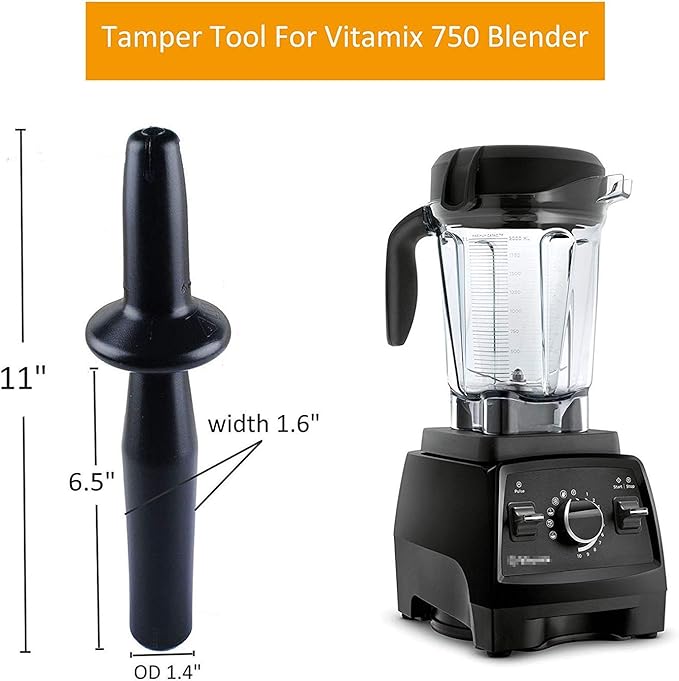 Vitamix Low Profile Tamper for Low Profile 64-Ounce and 40-Ounce Vitamix Containers Only