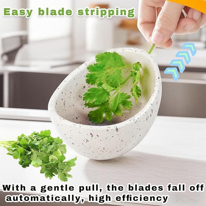 Pottery Herb Stripper Bowl, Ceramic Herb Stripper, handmade, different sizes of round holes, kitchenware for root removal (WHITE, 1)