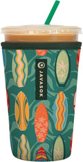 Sok It JavaSok Iced Coffee & Cold Soda Insulated Neoprene Cup Sleeve (Surfs Up, Medium: 22-28oz)
