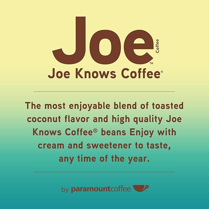 Joe Knows Coffee Coconut Crazy Joe, 12 oz Bag – Medium Roast Coffee