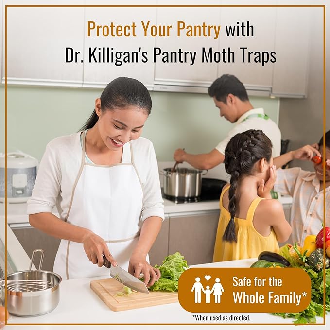 Dr. Killigan's Premium Double Potent Pantry Moth Traps with Pheromones Prime, Sticky Indian Meal Moth Traps for House, How to Get Rid of Moths in House (20 Pack, Blue)