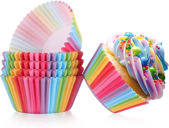 Baking Cups, 100 pieces Paper Muffin Wrappers Nonstick Muffin Molds Baking Cup Holders for Wedding, Birthday, Baby Shower or Holiday Party