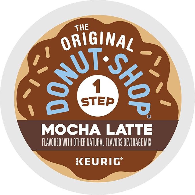 The Original Donut Shop Mocha One-Step Latte, Single Serve Coffee K-Cup Pod, Flavored Coffee, 20 Count
