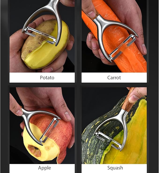 H&Zebrabro Heavy Duty Vegetable Peelers for Kitchen with 18/8 Stainless Sharp Blade Real Solid Handle, Y Shaped Potato Peeler, Fruit Veggie Peelers for Apple Carrot Cucumber Tomato, Kitchen Gadgets