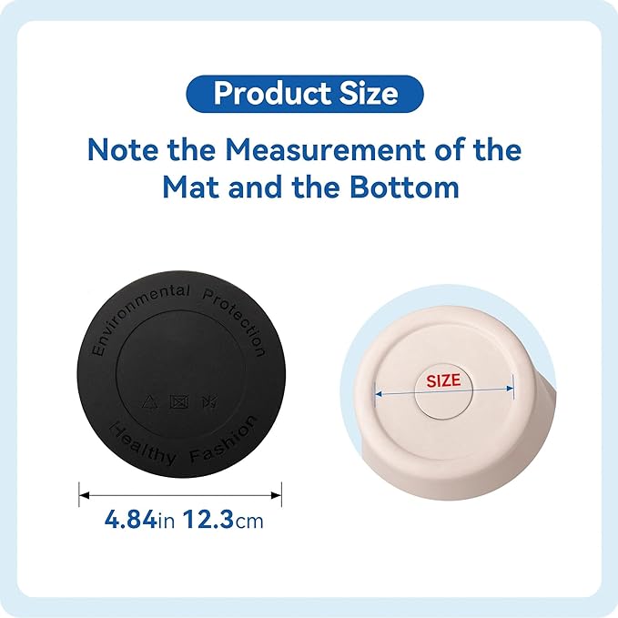 Silicone Bottom Protector for the Bottom of Mugs and Other Containers with a Bottom Diameter of 4.84" 123 mm,Multi-Use Non-Slip Mat(2 Pack)