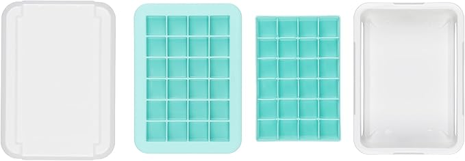 OXO Good Grips Silicone Small Ice Cube Tray with Lid | Ideal for Cocktails